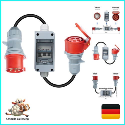 Cee phasen adapter - adapter, 16a/32a