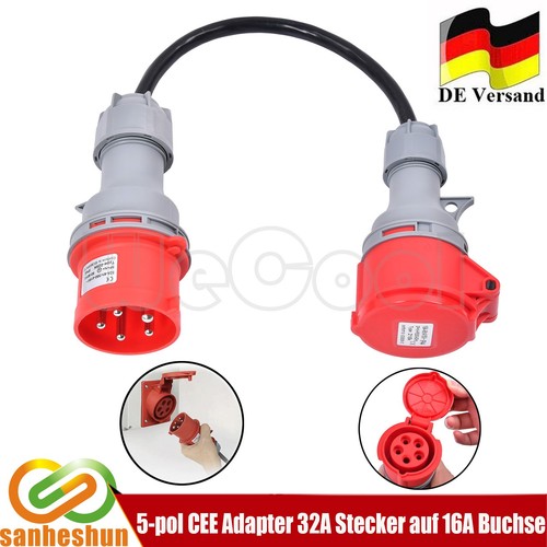 Cee adapter pol starkstrom - adapter, 5-pol